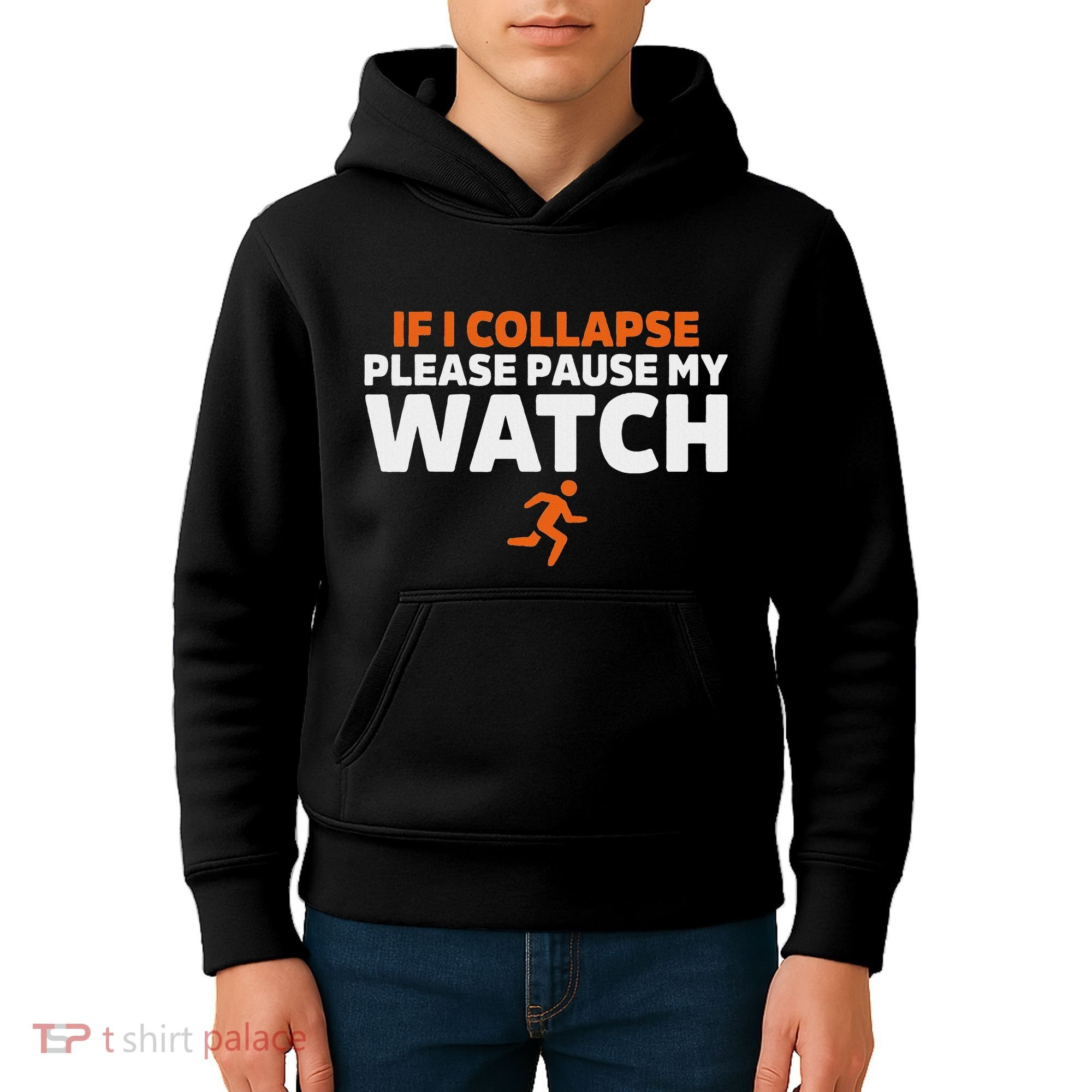 If I Collapse Please Pause My Watch Marathon Runner Running Kids Hoodie