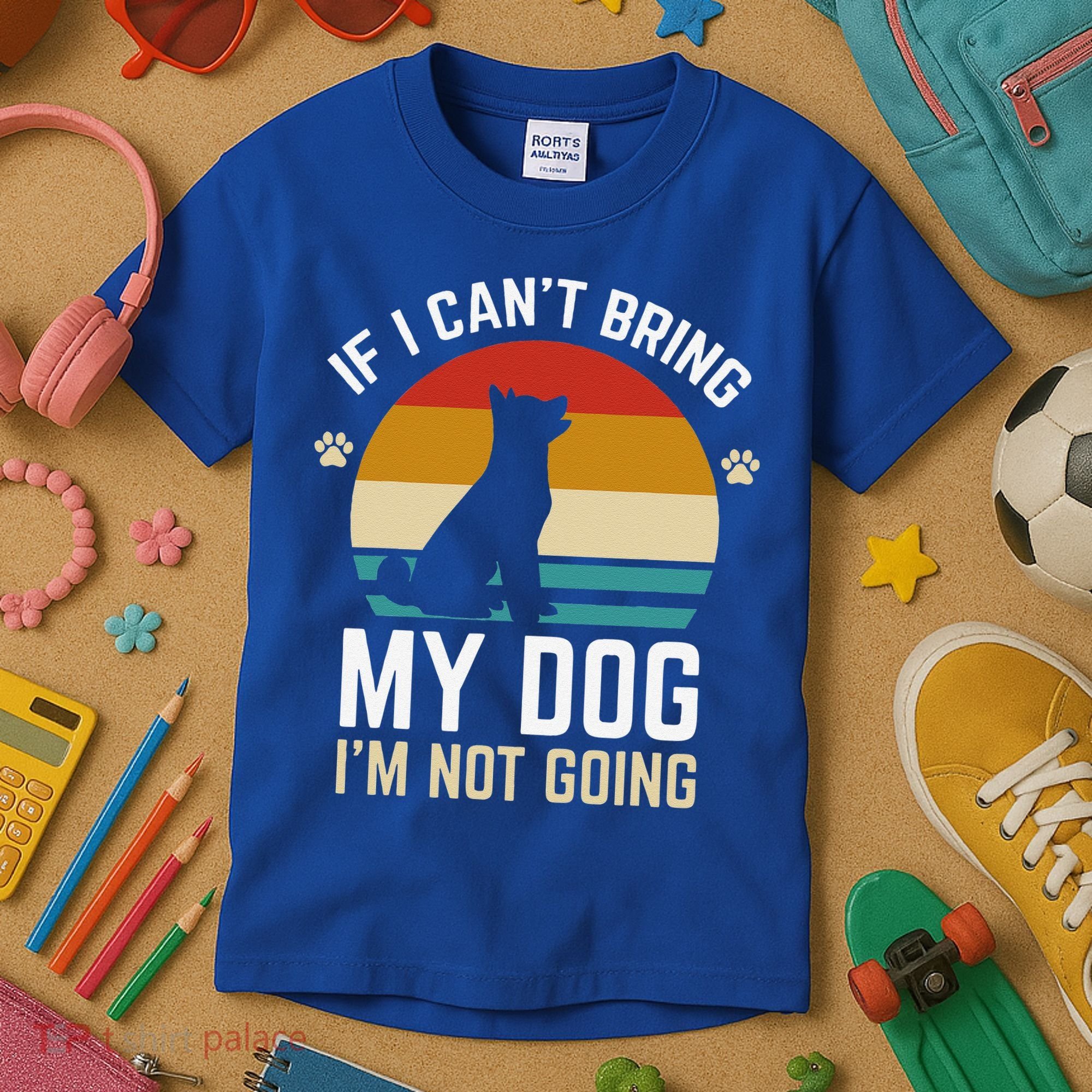 If I Can't Bring My Dog I'm Not Going Funny Dog Owner Kids T-Shirt