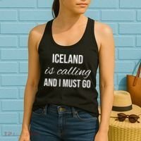 Iceland Is Calling And I Must Go Vacation Roots Iceland Women's Tank Top thumb 2