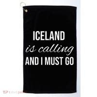 Iceland Is Calling And I Must Go Vacation Roots Iceland Golf Towel thumb 0