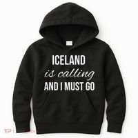 Iceland Is Calling And I Must Go Vacation Roots Iceland Kids Hoodie thumb 0