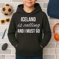 Iceland Is Calling And I Must Go Vacation Roots Iceland Kids Hoodie thumb 2