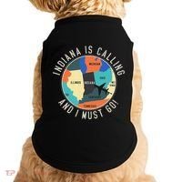 Indiana Is Calling And I Must Go Indiana State Doggie Tank thumb 0