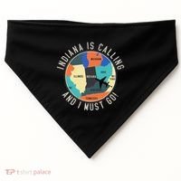 Indiana Is Calling And I Must Go Indiana State USA-Made Doggie Bandana thumb 0
