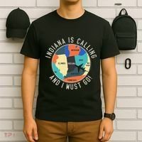 Indiana Is Calling And I Must Go Indiana State T-Shirt thumb 6