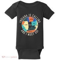 Indiana Is Calling And I Must Go Indiana State Baby Bodysuit thumb 0