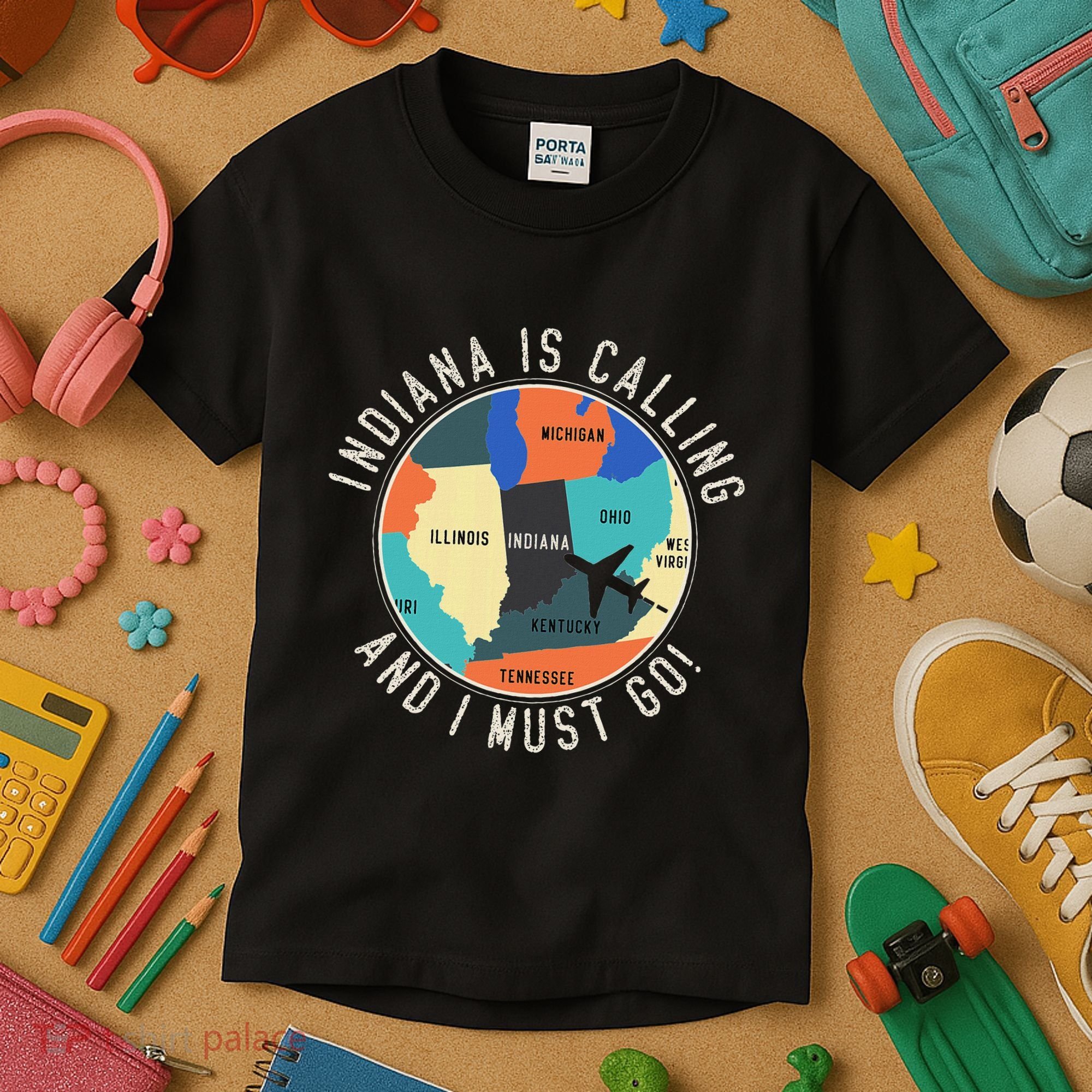 Indiana Is Calling And I Must Go Indiana State Kids T-Shirt