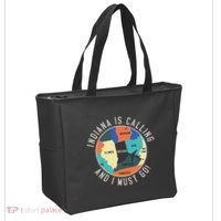 Indiana Is Calling And I Must Go Indiana State Tote Bag thumb 2
