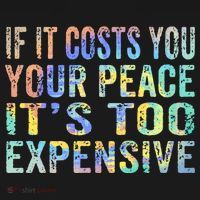 If It Costs You Your Peace It's Too Expensive Funny TieDye Ornament thumb 1