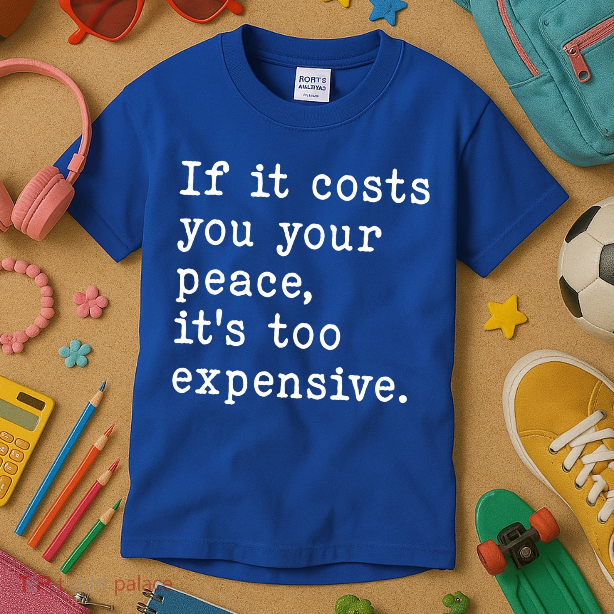 If It Costs You Your Peace Its Too Expensive Gift Kids T-Shirt
