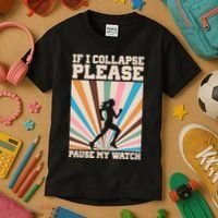 If I Collapse Please Pause My Watch Runner Marathon Kids T-Shirt thumb 3
