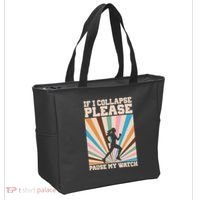 If I Collapse Please Pause My Watch Runner Marathon Tote Bag thumb 2