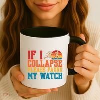 If I Collapse Please Pause My Watch Running Marathon Runner Coffee Mug thumb 3
