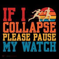 If I Collapse Please Pause My Watch Running Marathon Runner Baby Bodysuit thumb 2