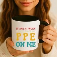If I Die At Work Please Place My Ppe On Me Funny Electrician Gift Coffee Mug thumb 3