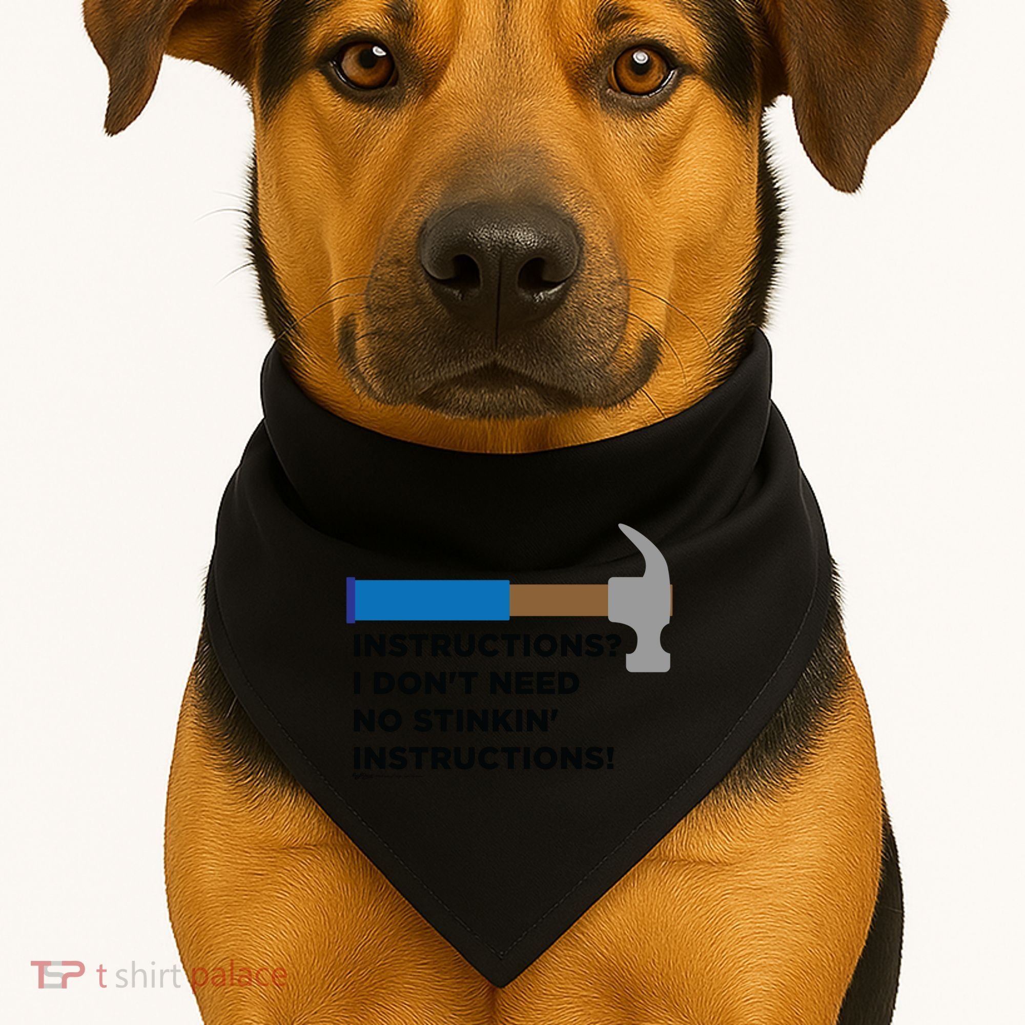 Instructions? I Dont Need No Handy And Carpenter Gift USA-Made Doggie Bandana