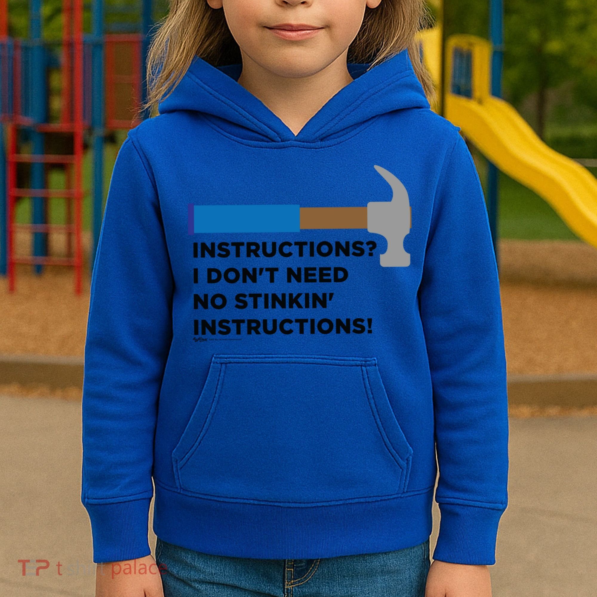 Instructions? I Dont Need No Handy And Carpenter Gift Kids Hoodie
