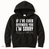 If I've Ever Offended You I'm Sorry That You Are A (On Back) Kids Hoodie thumb 0