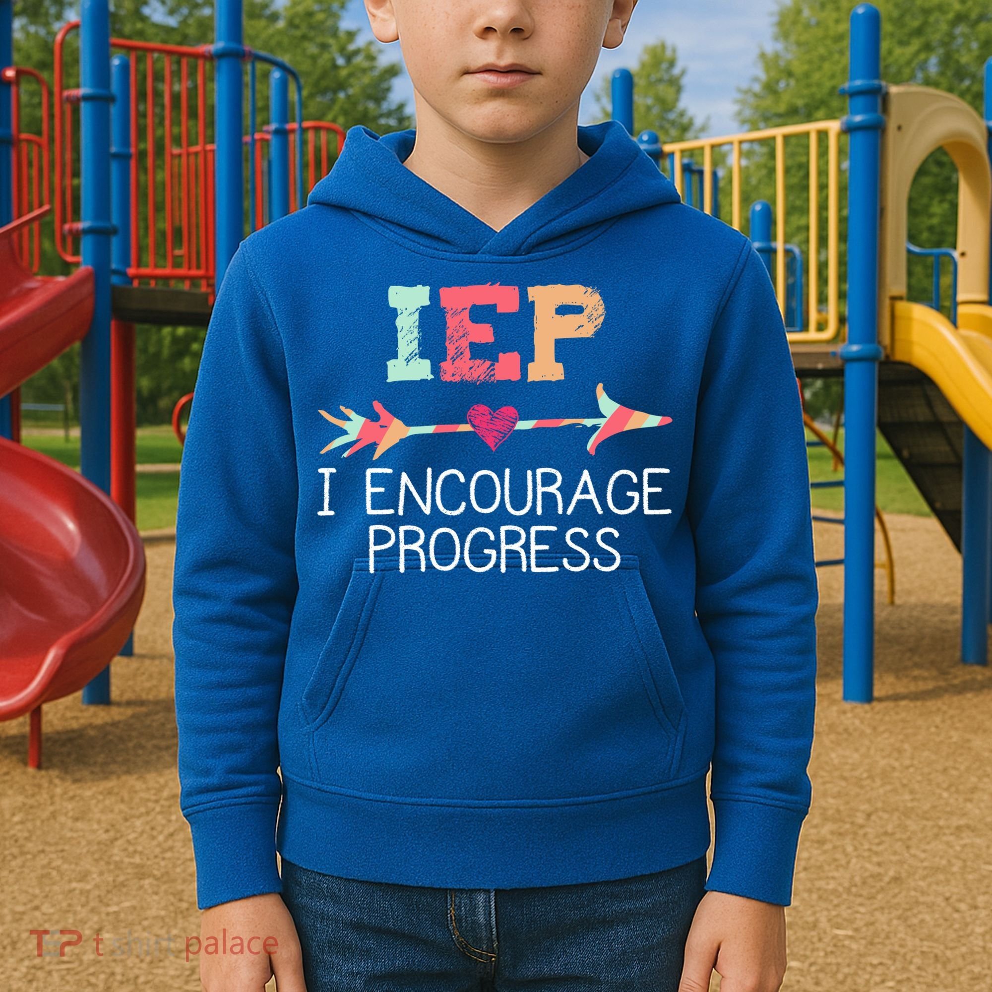 Iep I Encourage Progress Special Education School Teacher Great Gift Kids Hoodie