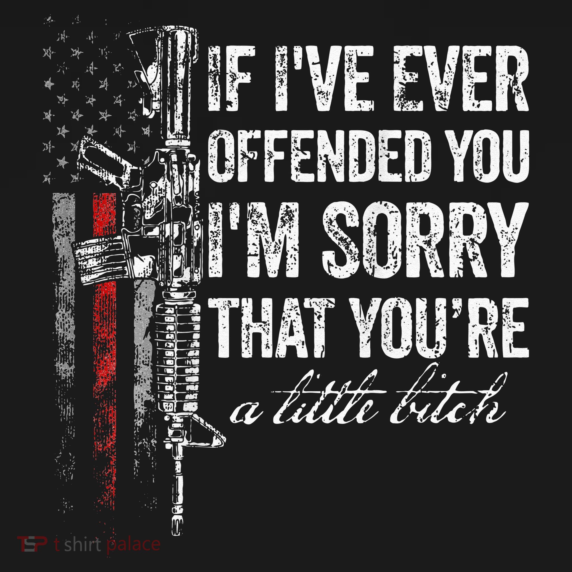 If I've Ever Offended You I'm Sorry American Flag (on back) Mousepad