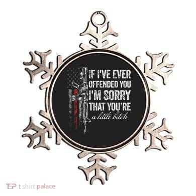 If I've Ever Offended You I'm Sorry American Flag (on back) Ornament