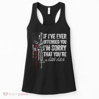 If I've Ever Offended You I'm Sorry American Flag (on back) Women's Tank Top thumb 0