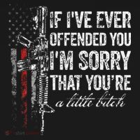 If I've Ever Offended You I'm Sorry American Flag (on back) Women's Tank Top thumb 5