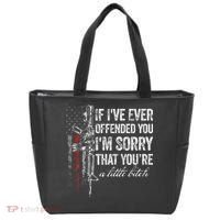 If I've Ever Offended You I'm Sorry American Flag (on back) Tote Bag thumb 0