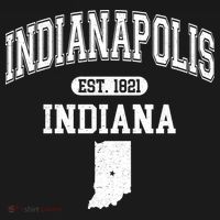 Indianapolis Indiana Est 1821 Varsity Women's Hoodie thumb 2