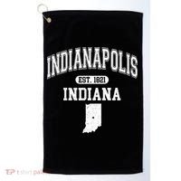 Indianapolis Indiana Est 1821 Varsity Golf Towel thumb 0