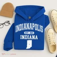 Indianapolis Indiana Est 1821 Varsity Hoodie thumb 4