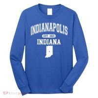 Indianapolis Indiana Est 1821 Varsity Long Sleeve Shirt thumb 0