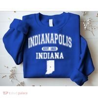Indianapolis Indiana Est 1821 Varsity Sweatshirt thumb 2