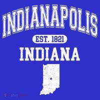 Indianapolis Indiana Est 1821 Varsity Sweatshirt thumb 3