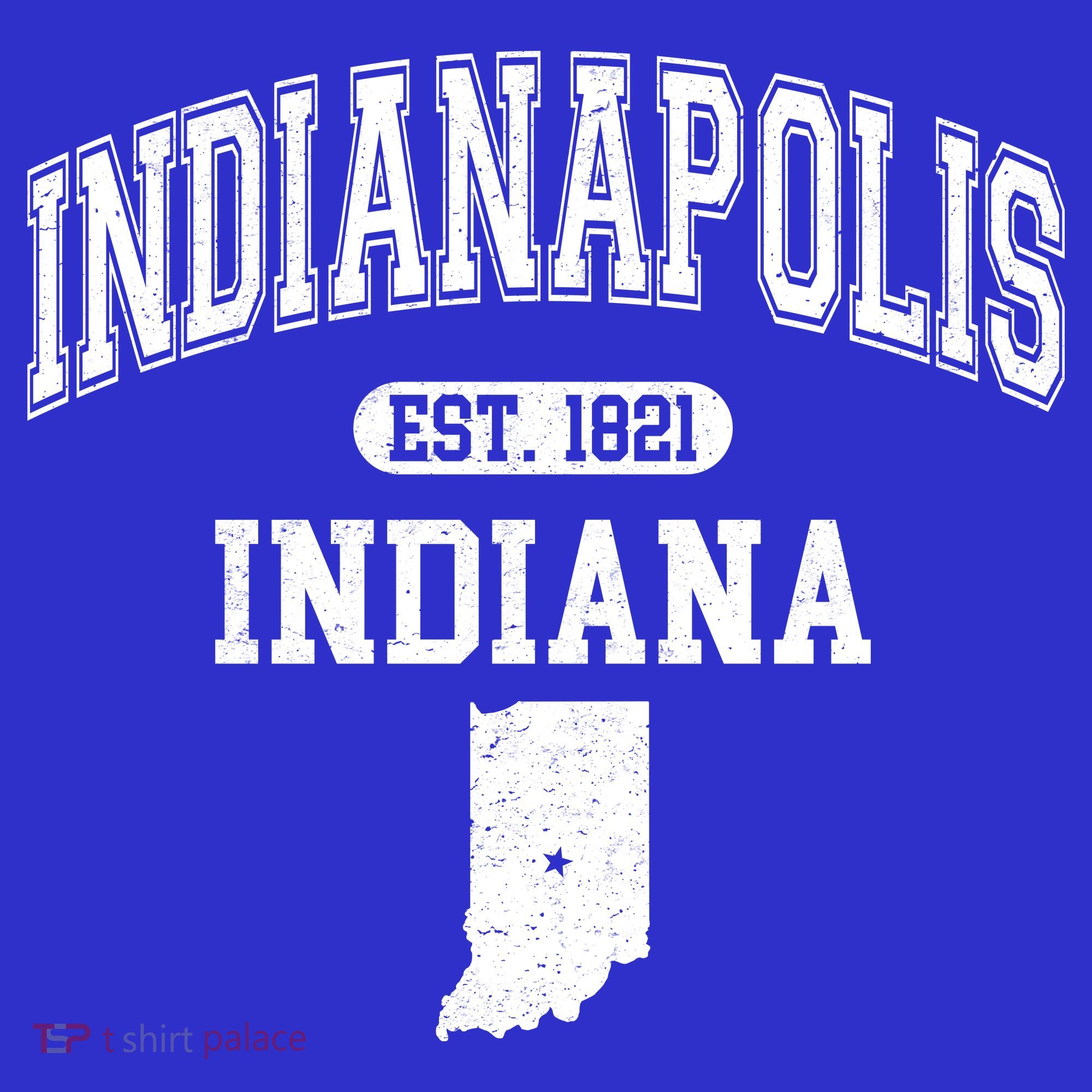 Indianapolis Indiana Est 1821 Varsity Sweatshirt