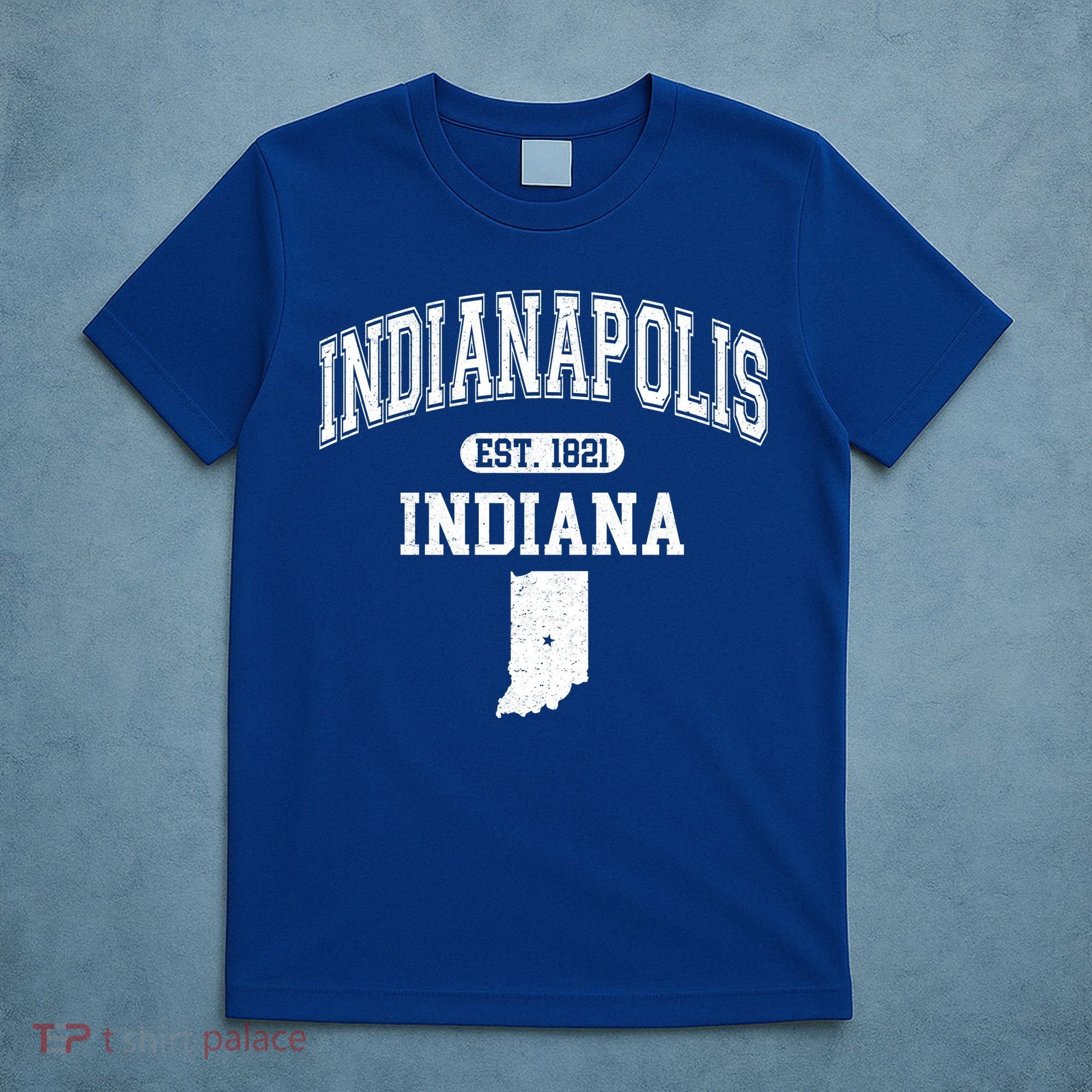 Indianapolis Indiana Est 1821 Varsity T-Shirt