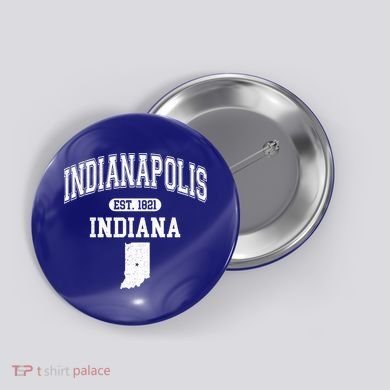 Indianapolis Indiana Est 1821 Varsity Button
