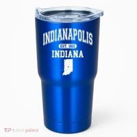 Indianapolis Indiana Est 1821 Varsity Tumbler thumb 0