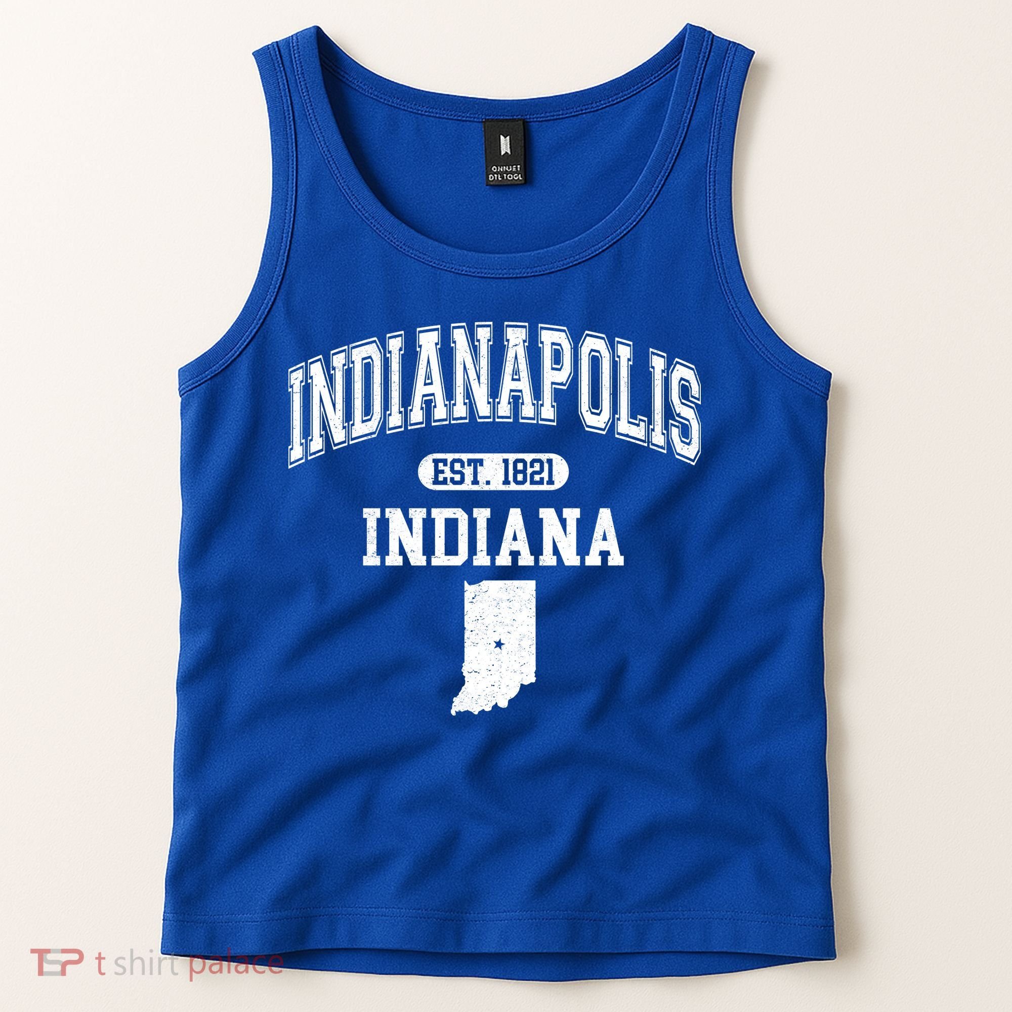 Indianapolis Indiana Est 1821 Varsity Tank Top