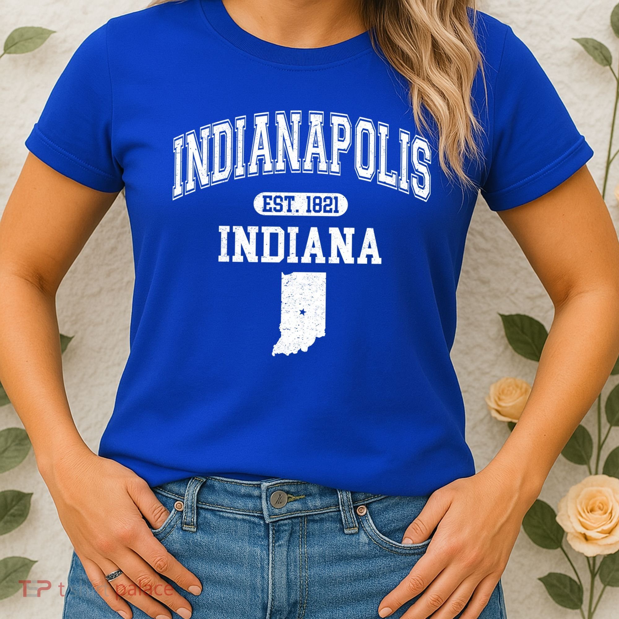 Indianapolis Indiana Est 1821 Varsity Women's T-Shirt