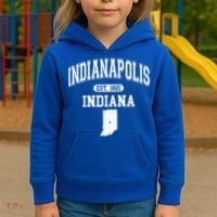 Indianapolis Indiana Est 1821 Varsity Kids Hoodie thumb 3