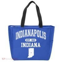 Indianapolis Indiana Est 1821 Varsity Tote Bag thumb 0