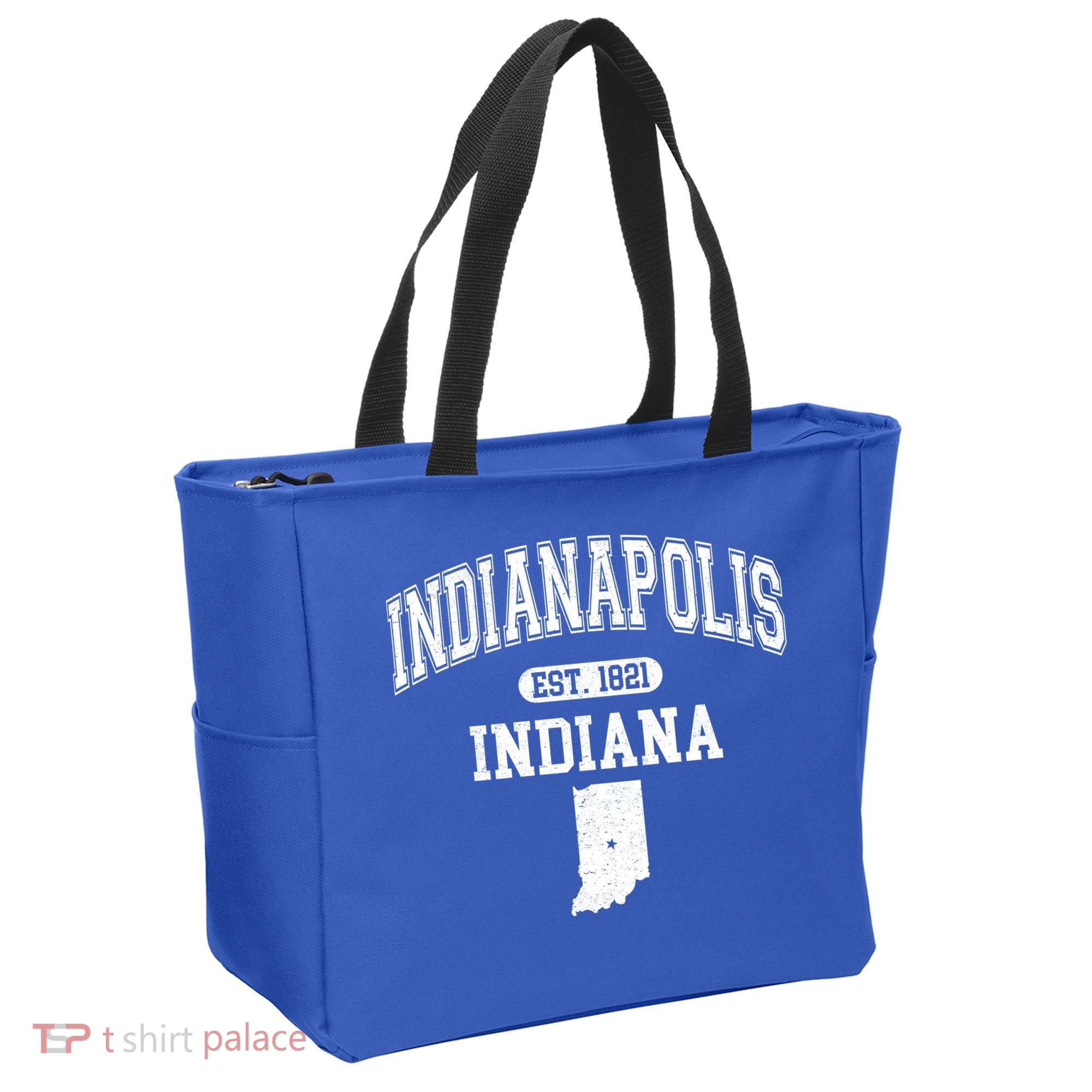 Indianapolis Indiana Est 1821 Varsity Tote Bag
