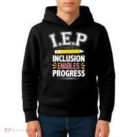 IEP Inclusion Enable Progress Special Education Teacher Kids Hoodie thumb 4