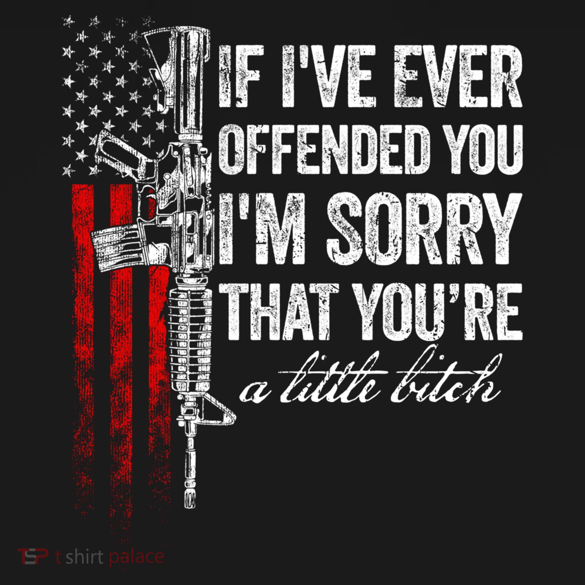 If Ive Ever Offended You Im Sorry American Flag Gift USA-Made Doggie Bandana