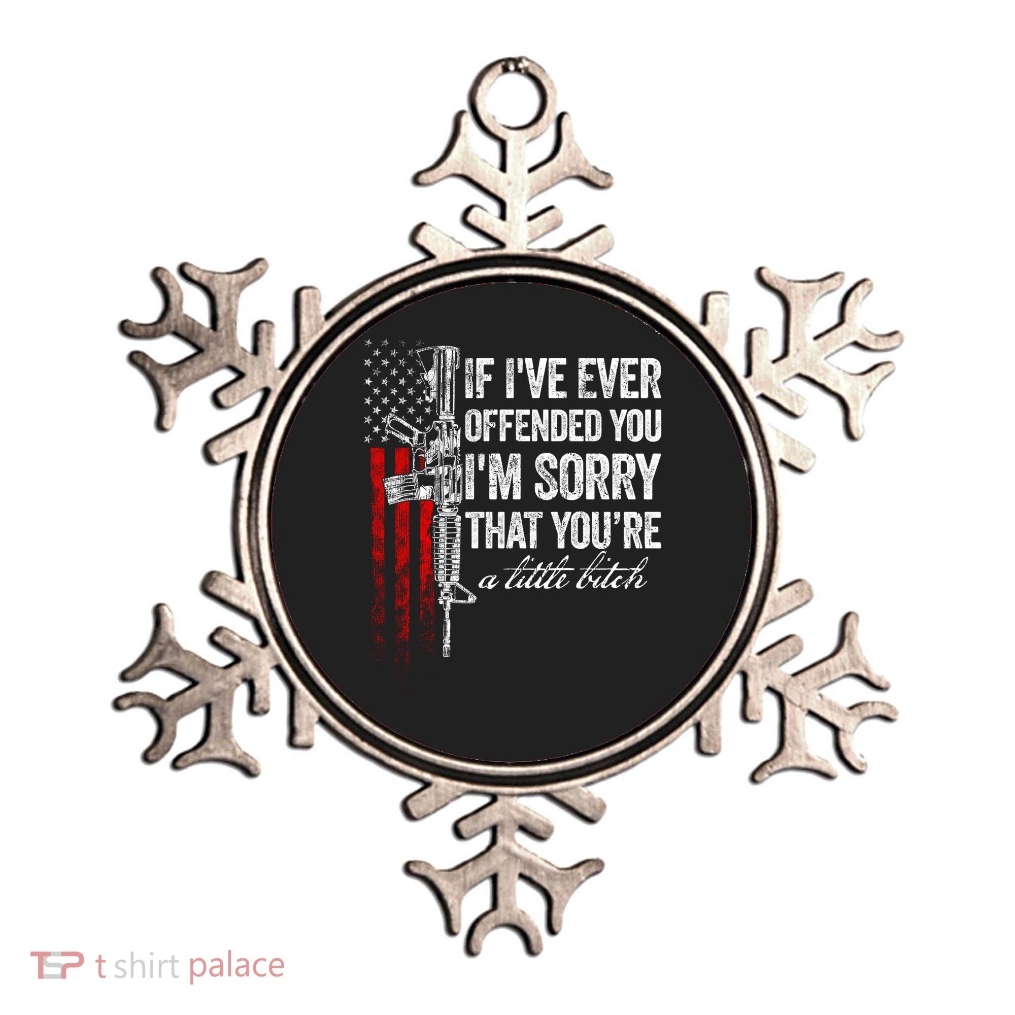 If Ive Ever Offended You Im Sorry American Flag Gift Ornament