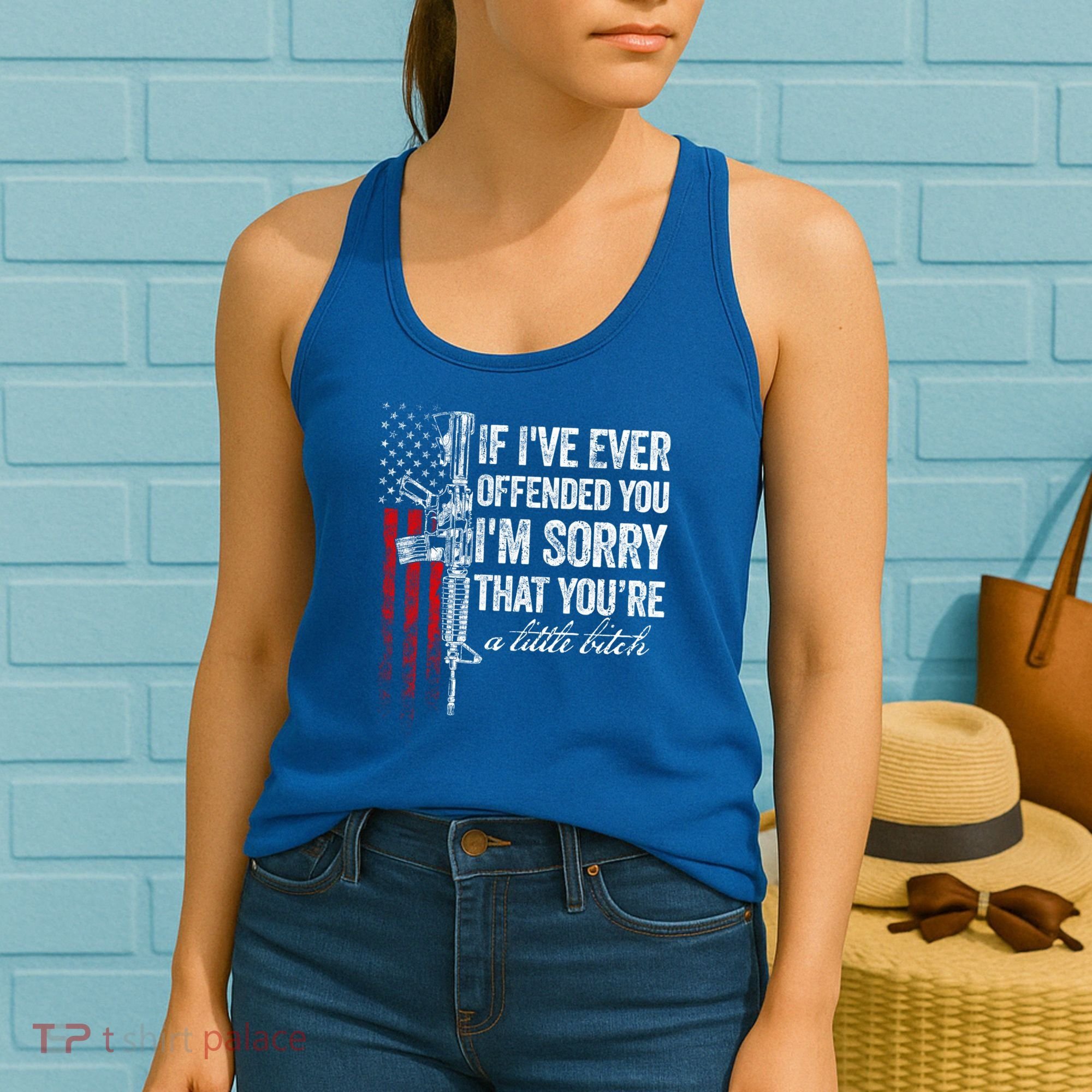 If Ive Ever Offended You Im Sorry American Flag Gift Women's Tank Top