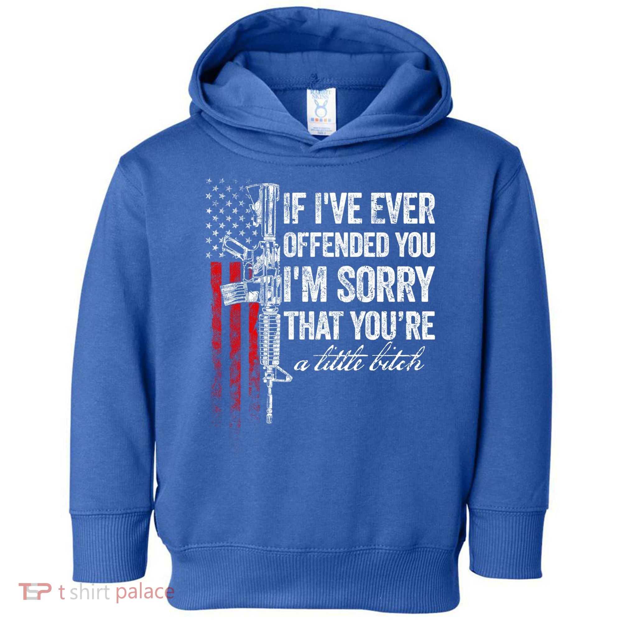 If Ive Ever Offended You Im Sorry American Flag Gift Toddler Hoodie