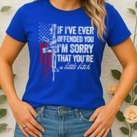 If Ive Ever Offended You Im Sorry American Flag Gift Women's T-Shirt thumb 2