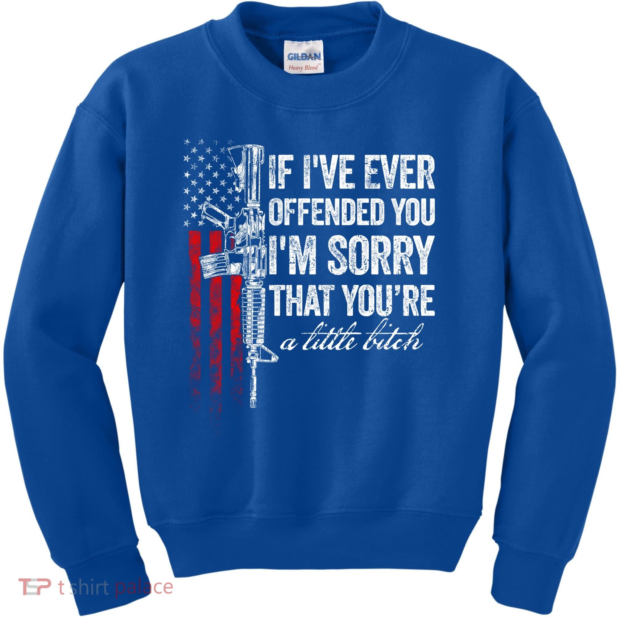 If Ive Ever Offended You Im Sorry American Flag Gift Kids Sweatshirt